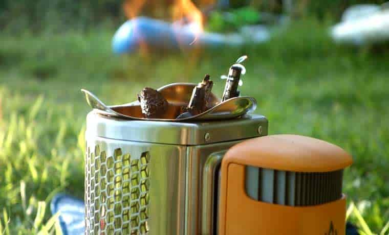 Close up of flames and stove