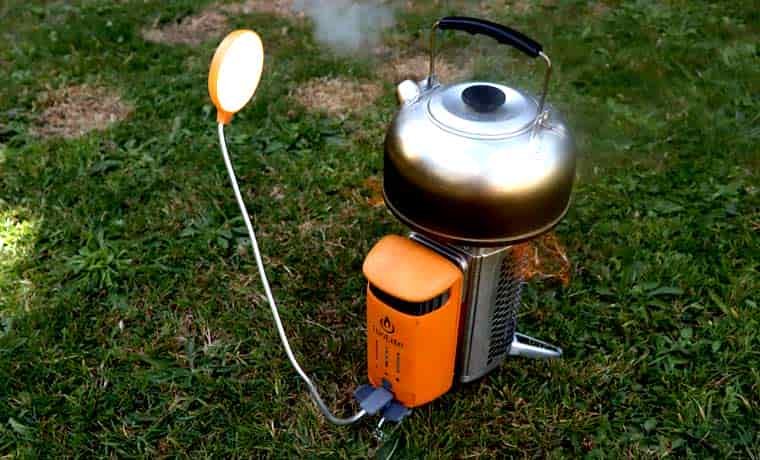 Stove with light attachment