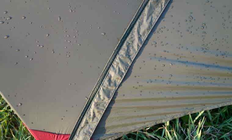 Tent door gutter