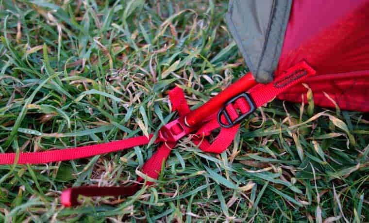 Tent pole stake out