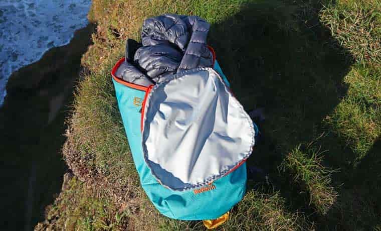 Open backpack