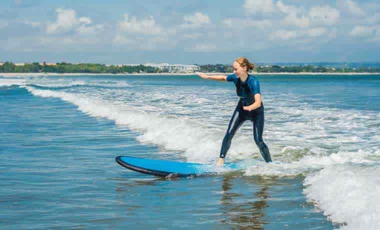 Beginner surfer