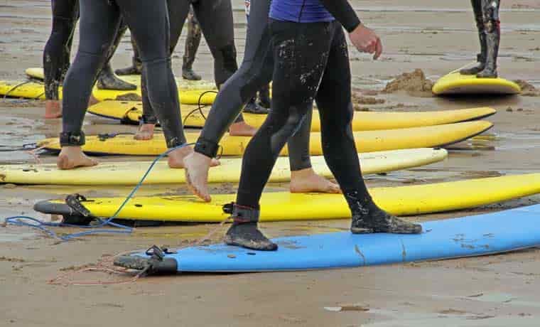 Surfing lesson