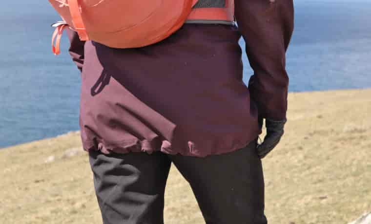 Back hem of jacket