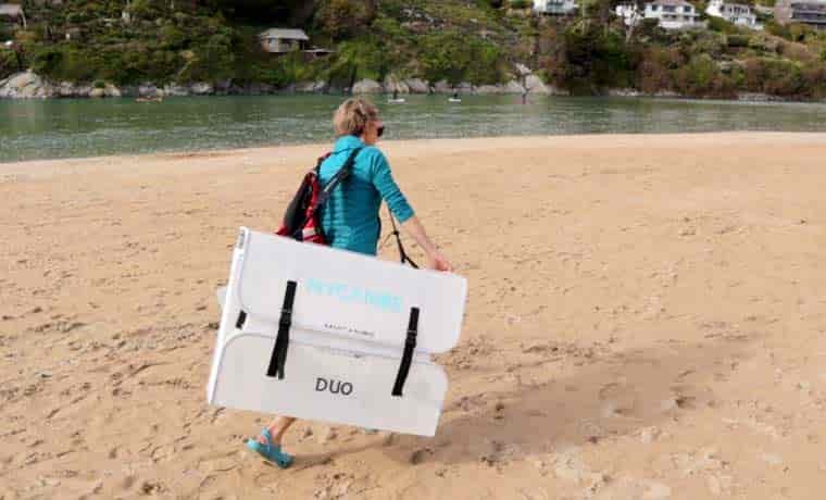Carrying folding canoe