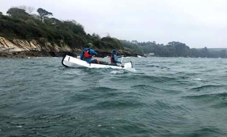 Paddling on the sea