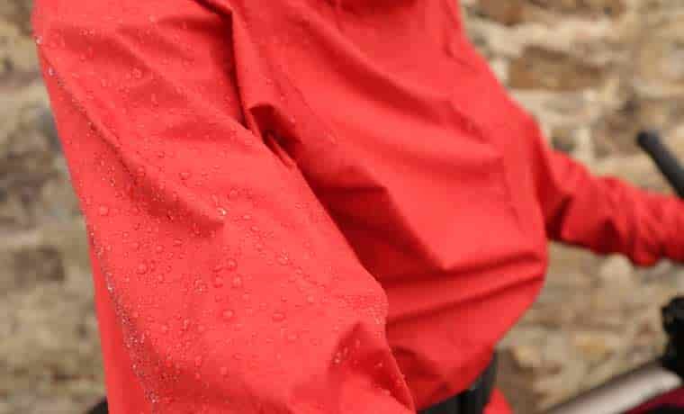 Water on rain jacket