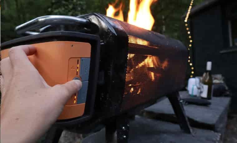 Biolite firepit powerpack controls