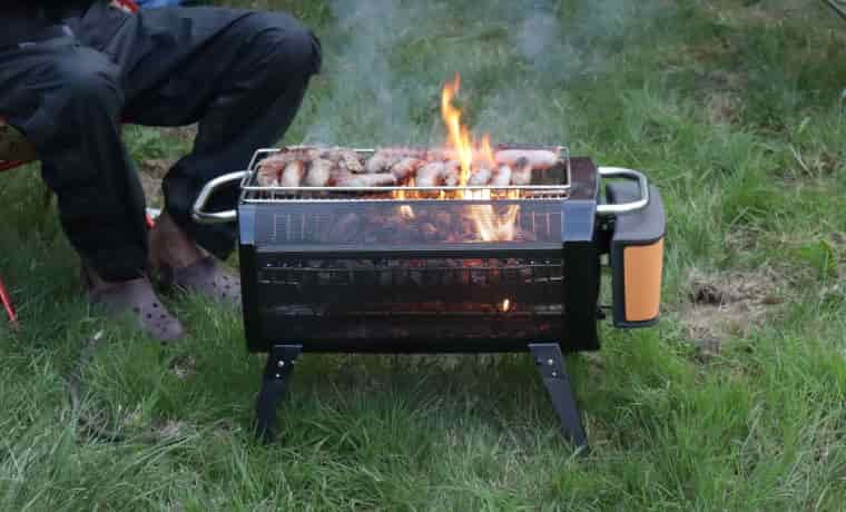 Sausages on the grill