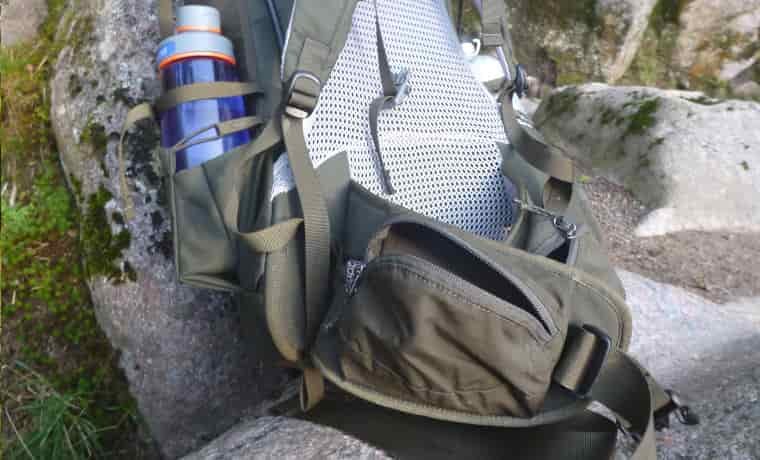 Backpack belt pocket