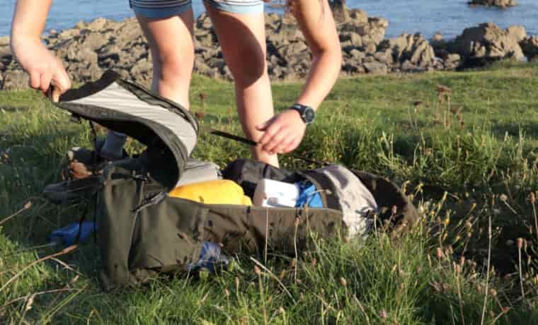 Unpacking backpack