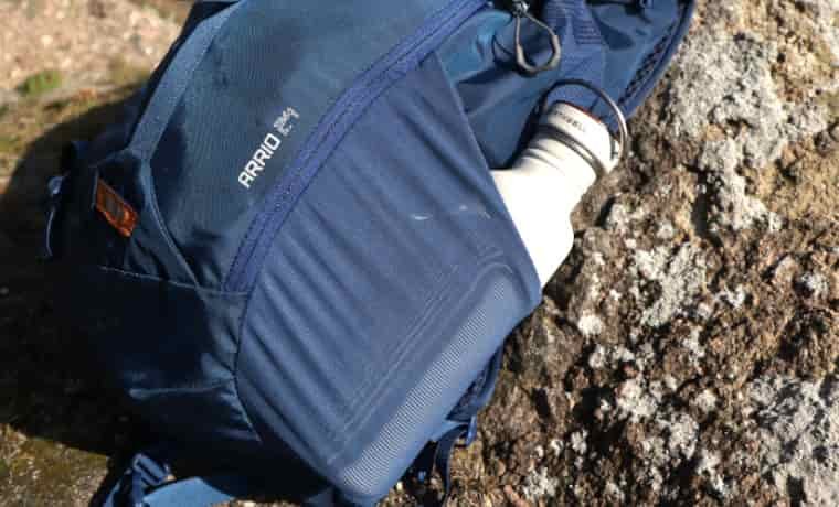 Bottle holder on backpack