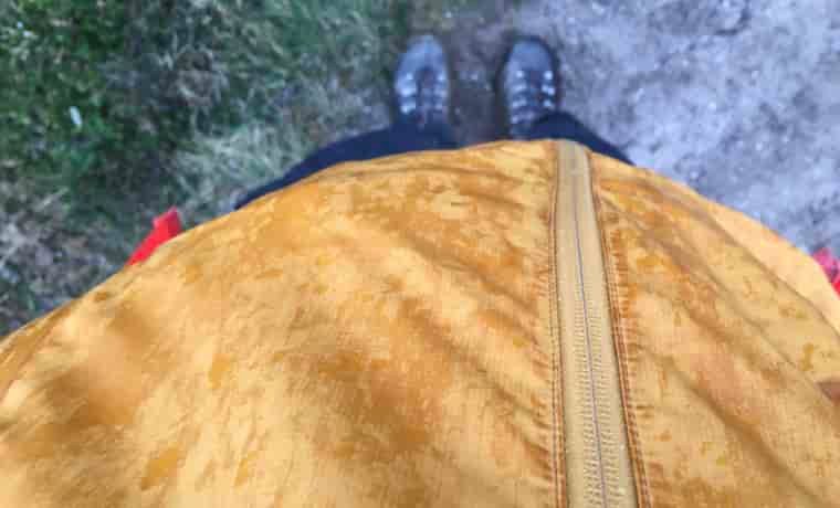Rain on waterproof jacket
