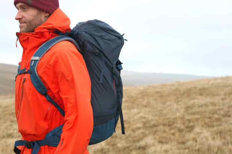 Man hiking with backpack