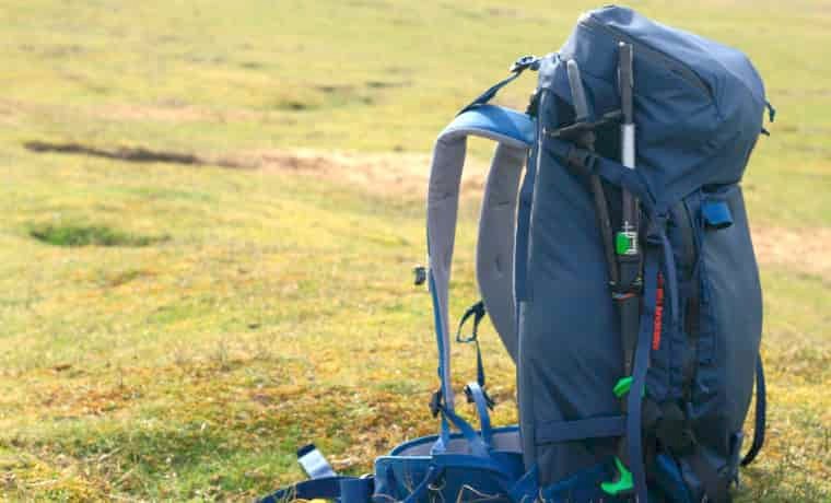 Side of backpack