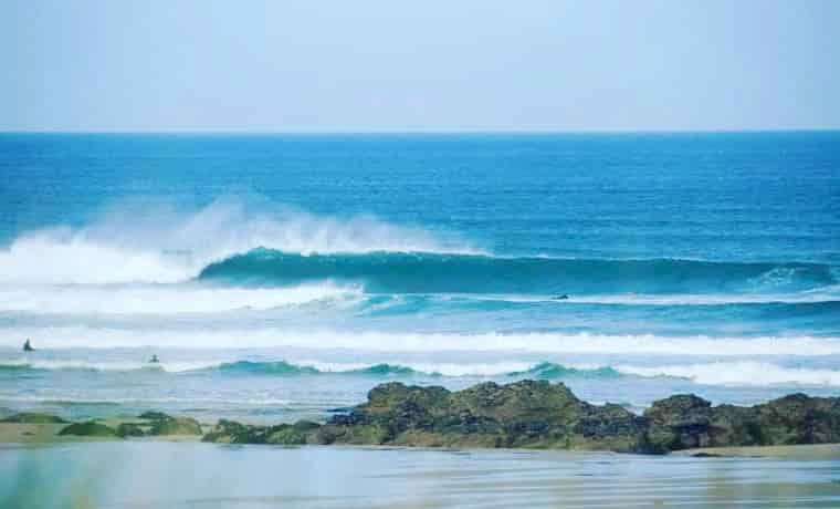 Surfing at Porthtowan