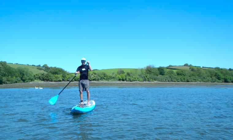 Paddle boarding at Percuil