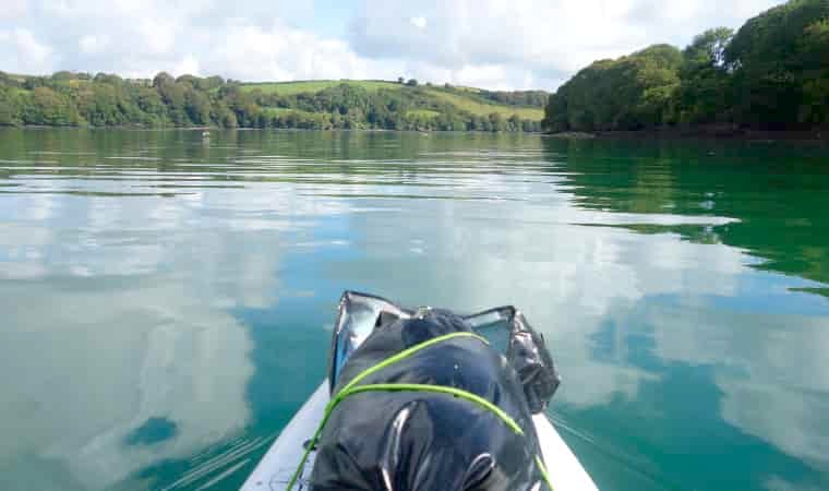Paddle boarding on the Fal Rvier Cornwall