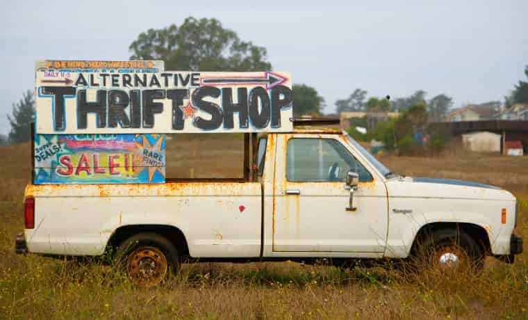 Thrift store sign