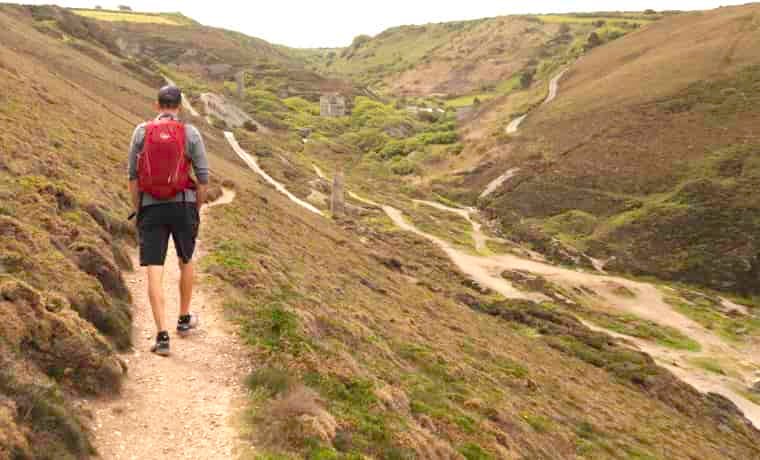 Man walking in Cornwall