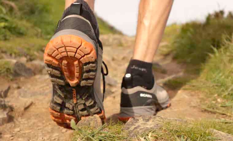 Sole of hiking shoe