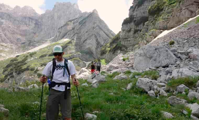 Hikers in the mountains