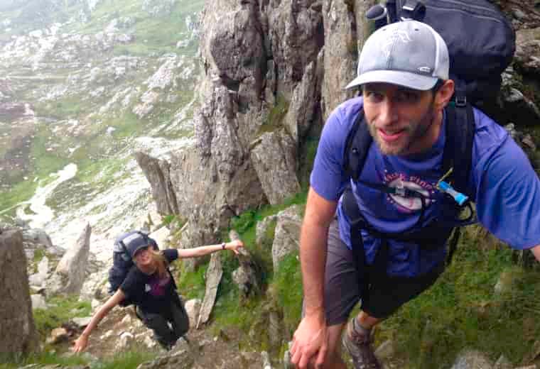 Couple scrambling