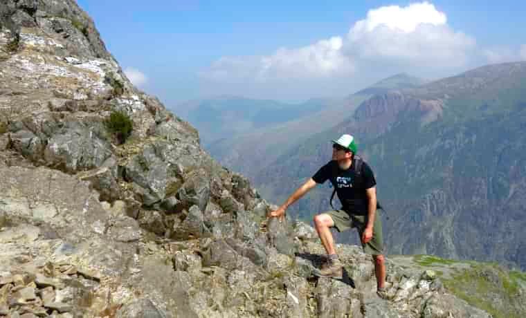 Man scrambling