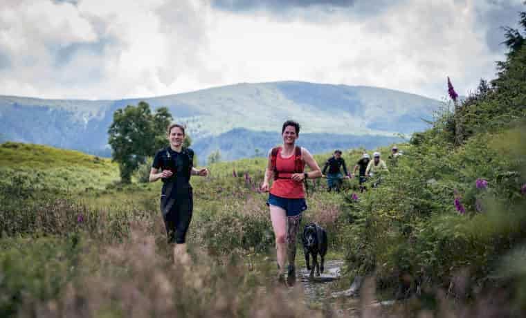 Women trail running