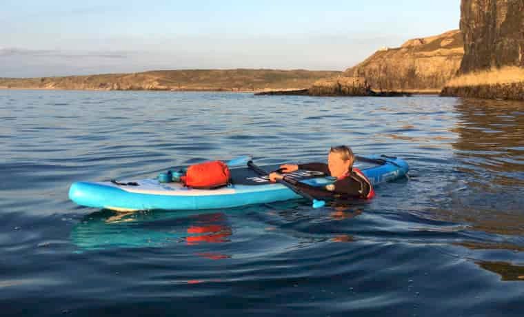 Climbing on SUP