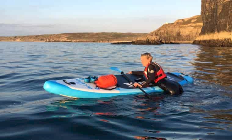 Climbing on SUP
