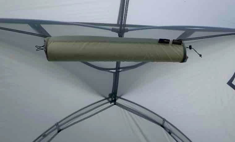 Lightbar in tent ceiling