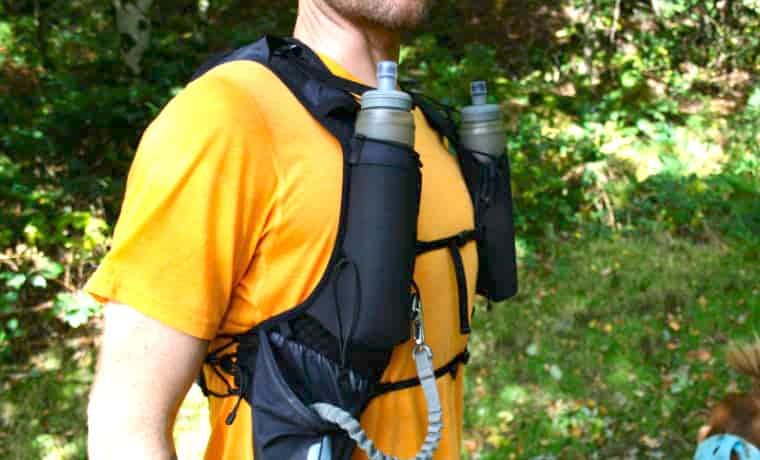 Backpack bottle holders