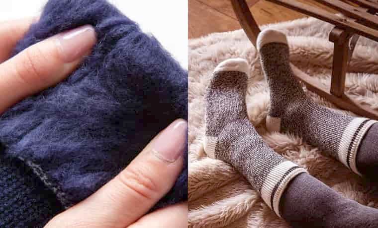 Heat holders socks collage
