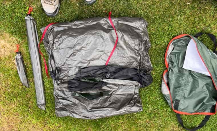 Inner tent on the floor