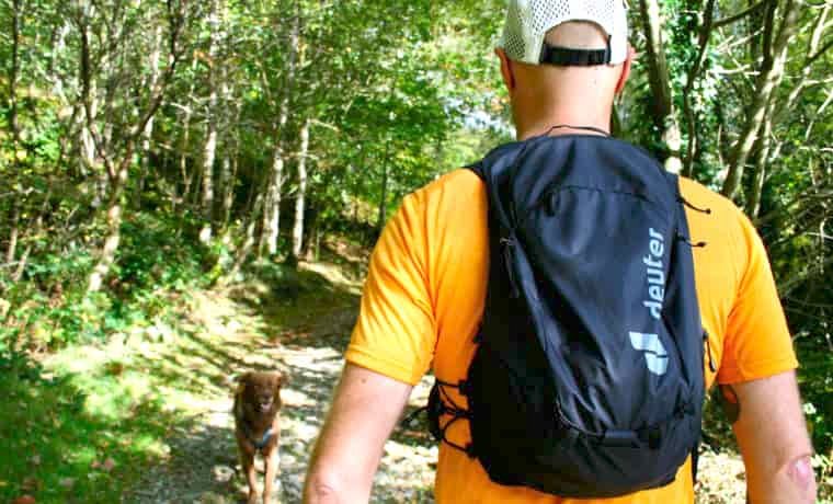 Man carrying backpack