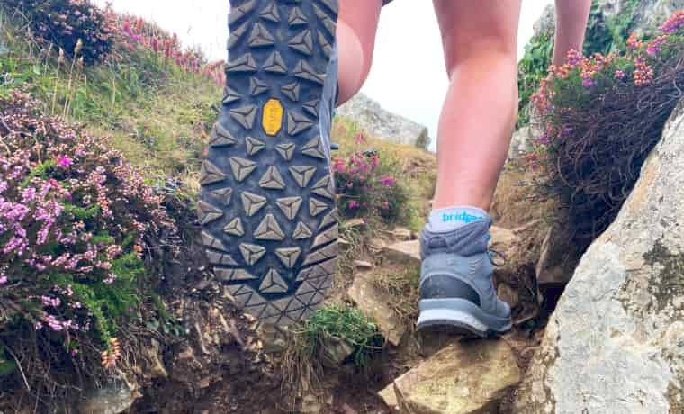 Sole of hiking boots