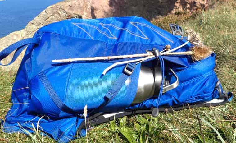 Bottle in backpack side pocket