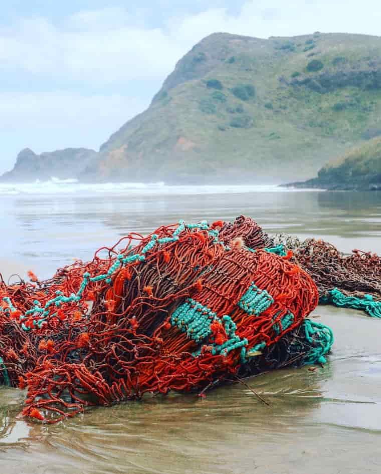 Ghost gear on beach