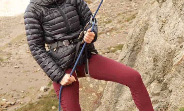Belayer lowering climber