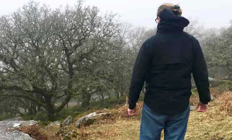 Man wearing black jacket