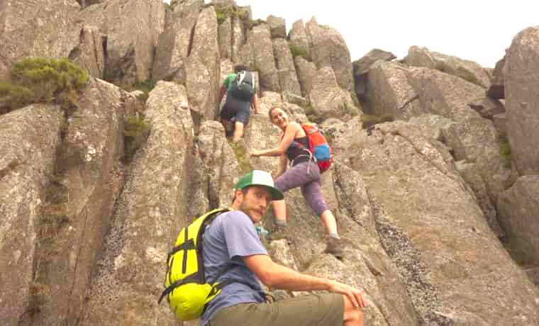 Man having type 2 fun scrambling