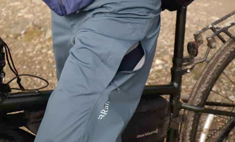 Thigh vent on Rab Cinder shorts