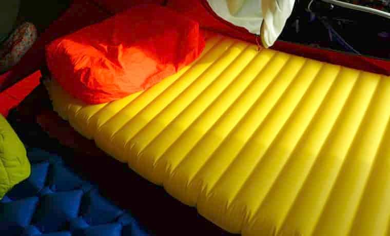 Therm-a-rest sleeping mat in tent