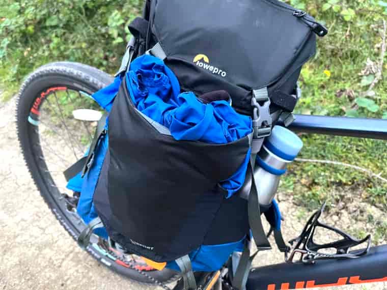 Front pocket of backpack