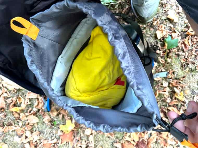 Main backpack compartment