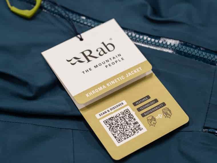 Rab jacket tag