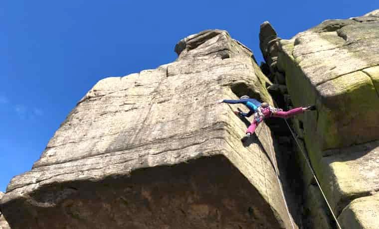 Trad climber