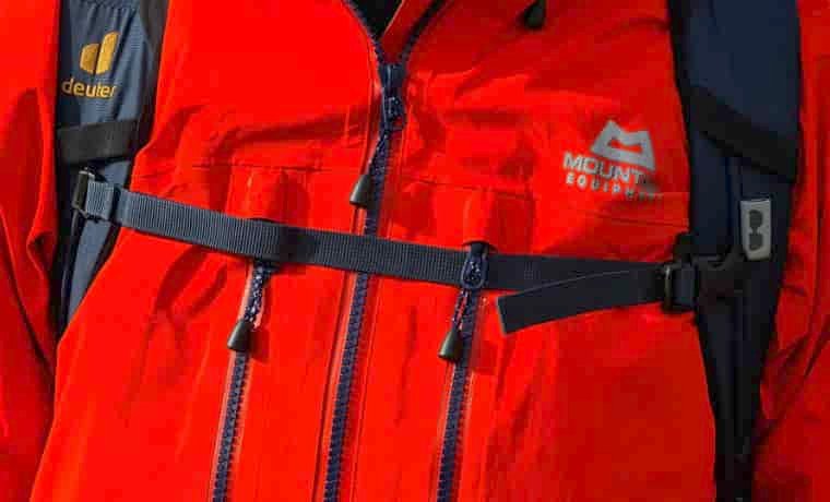 Chest strap on backpack