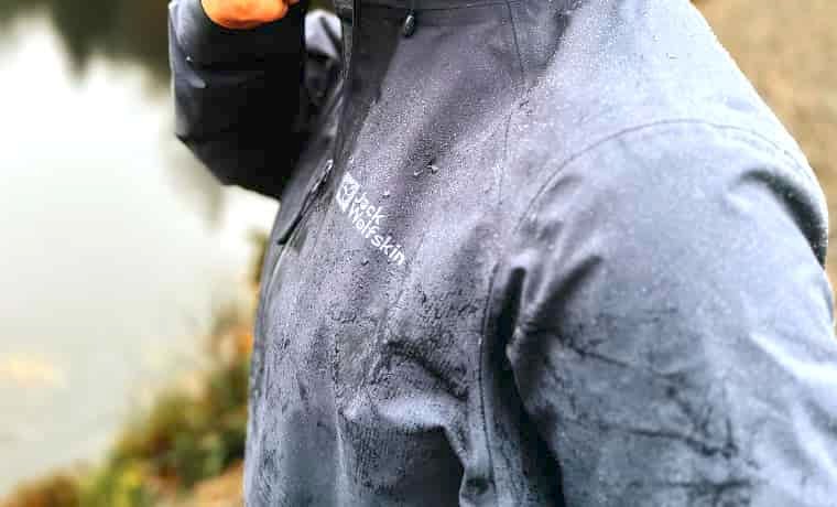 Water beading on jacket